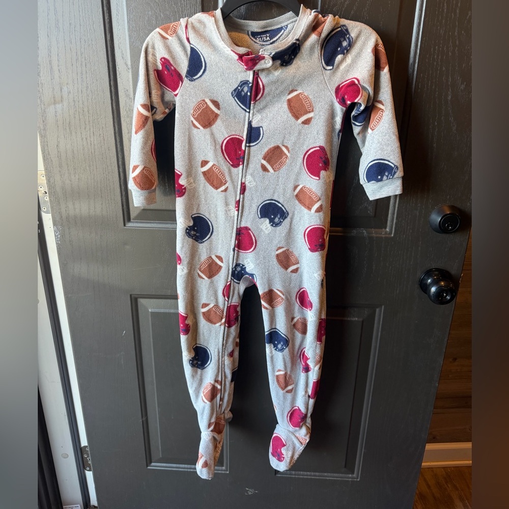 Carter's fleece Footie pajamas. 9 total.